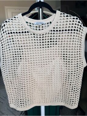 Steve Madden Beige Open-Knit Dress